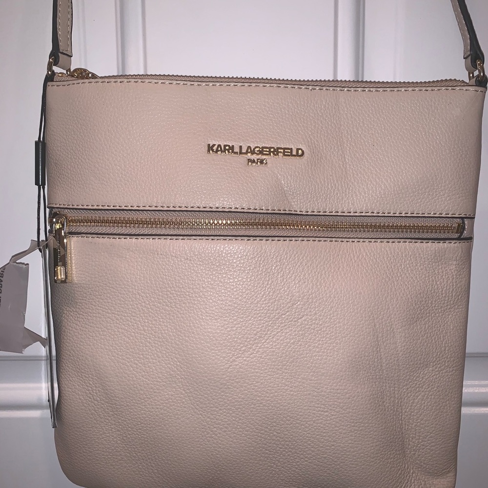 Karl Lagerfeld Paris Pebbled Leather Bag - Picture 2 of 5